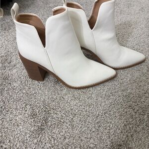 Women's White Ankle Boots